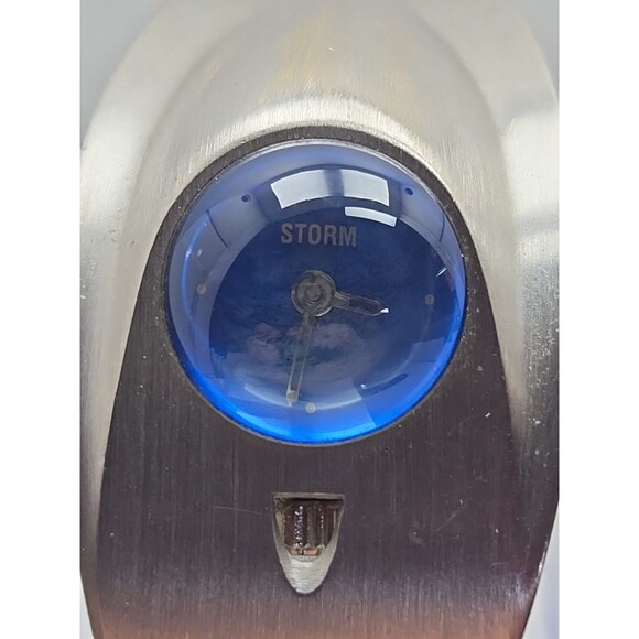 Vintage Storm London Enterprise Blue Dome Silver Watch New Battery Y2K Small - Picture 4 of 12